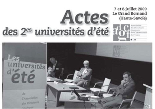 Actes des 2èmes universités d'été Actes des 2èmes universités d'été