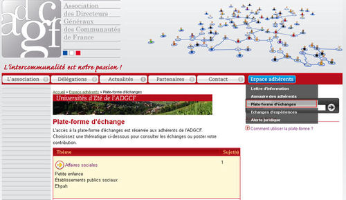 Ouverture de la plate-forme collaborative