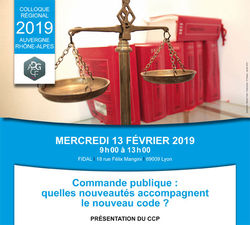 Colloque Régional - Commande publique : quelles nouveautés accompagnent le nouveau code ?