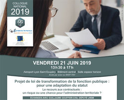 Colloque national - Projet de loi de transformation de la fonction publique : pour une adaptation du statut