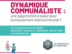 13èmes Universités d'été de l'ADGCF