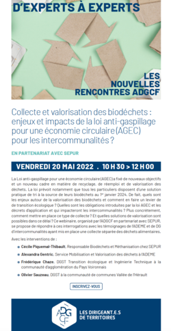 Webinaire - Collecte et valorisation des biodéchets: enjeux et impacts de la loi AGEC