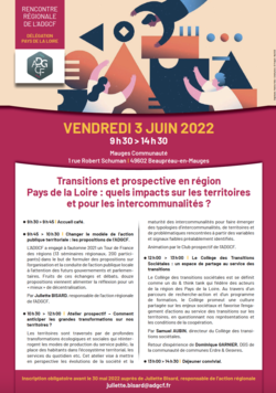 ADGCF Pays de la Loire - Transitions et prospective en région Pays de la Loire