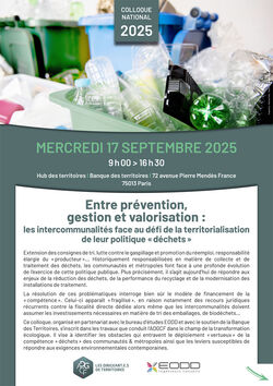 Colloque national - Les intercommunalités face au défi de la territorialisation de leur politique déchets