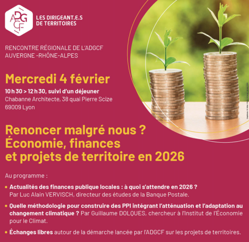 Renoncer malgré nous ? Économie, finances et projets de territoire en 2026