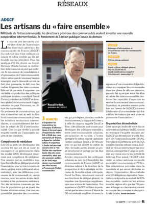 Les artisans du " faire ensemble "