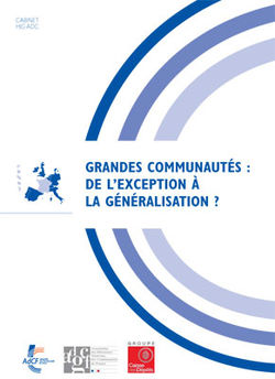 Grandes communautés : de l'exception à la généralisation ?