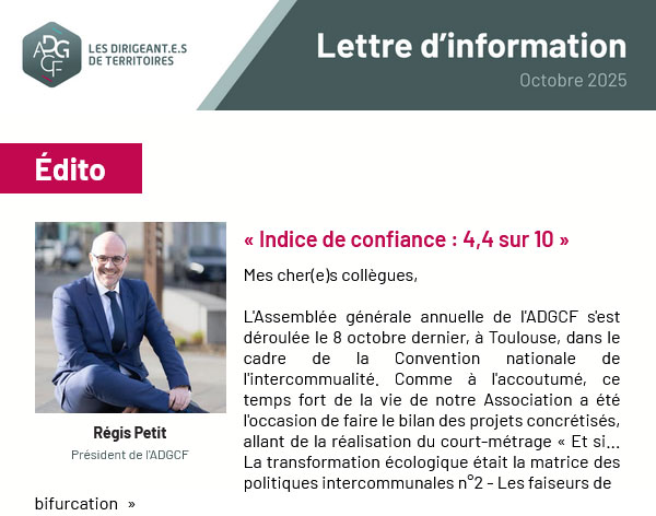 Vient de paraître : la lettre d'information de l'ADGCF
