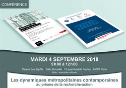 4 septembre 2018 à Paris : l'ADGCF décrypte les dynamiques métropolitaines