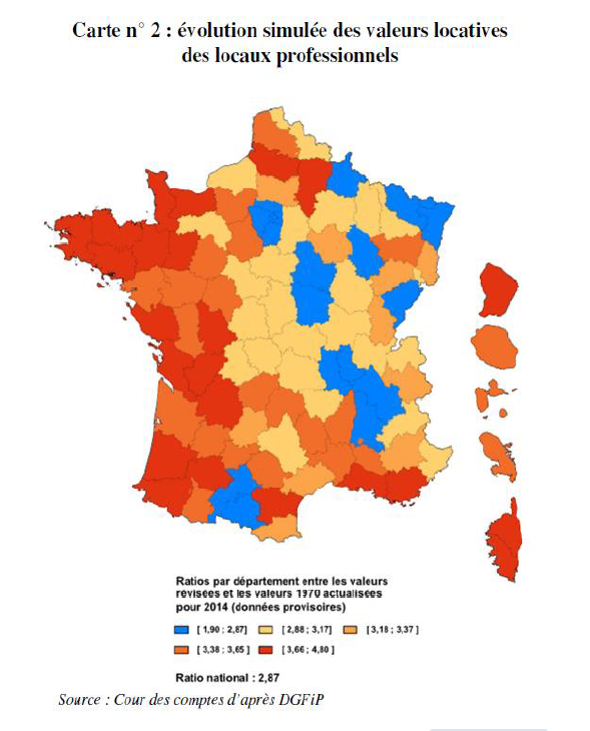 Evolution des valeurs locatives